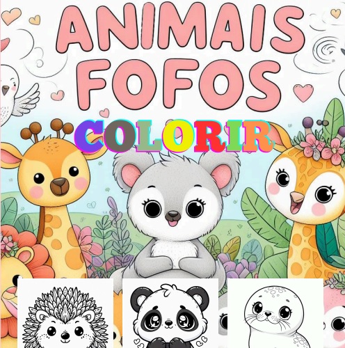 Animais Fofos para Colorir