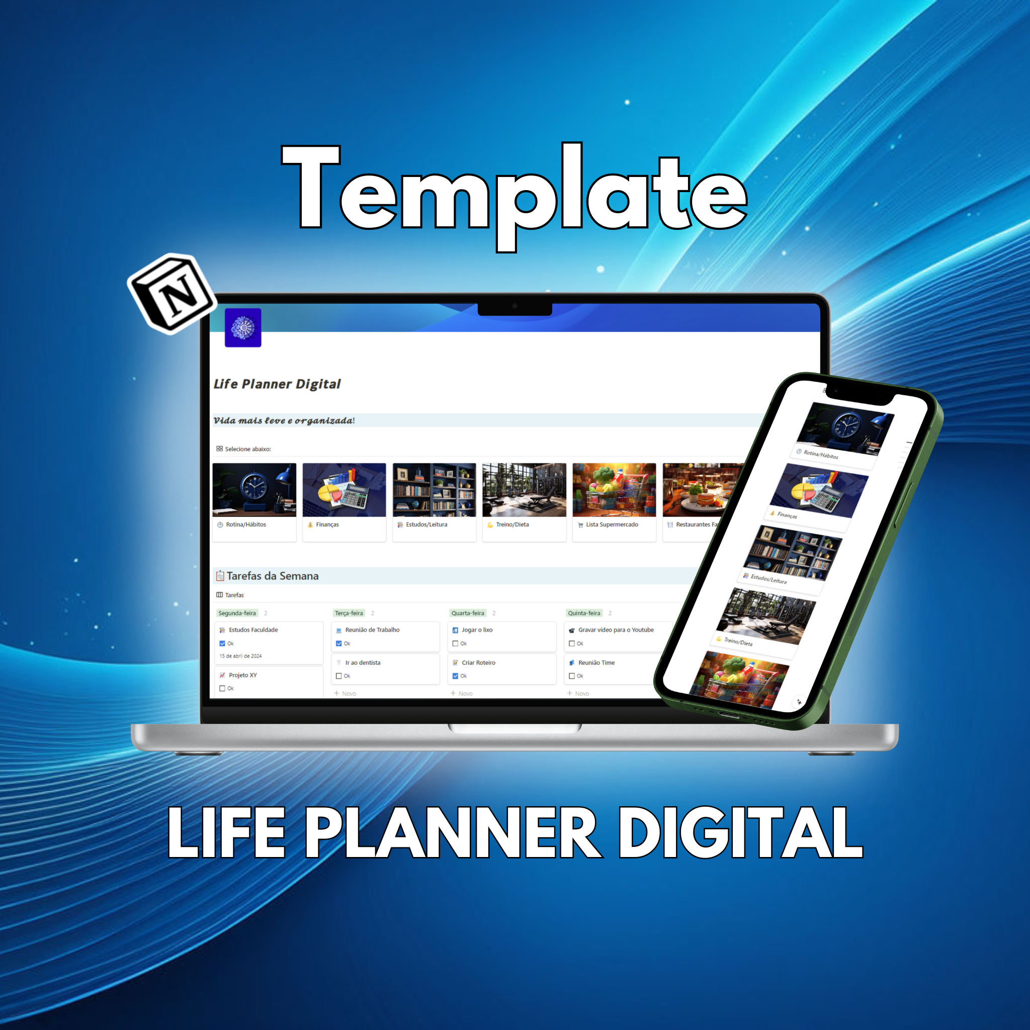 Template Life Planner Digital | Organização e Produtividade