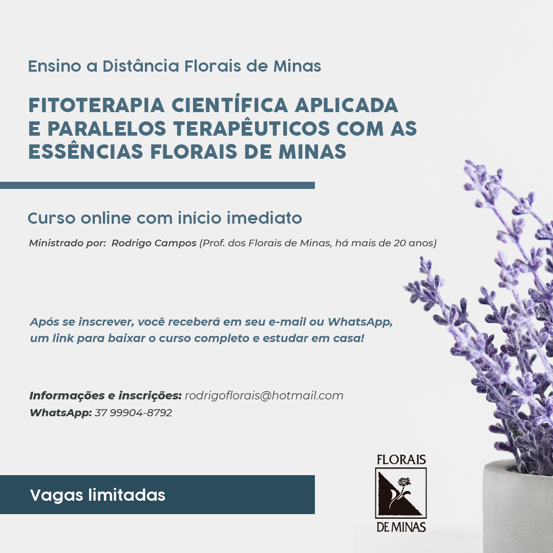 Curso de Fitoterapia Científica Aplicada e Paralelos Terapêuticos com as Essências Florais de Minas
