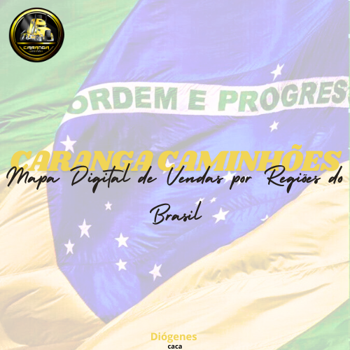 Mapa Digital de vendas por Regiões do Brasil