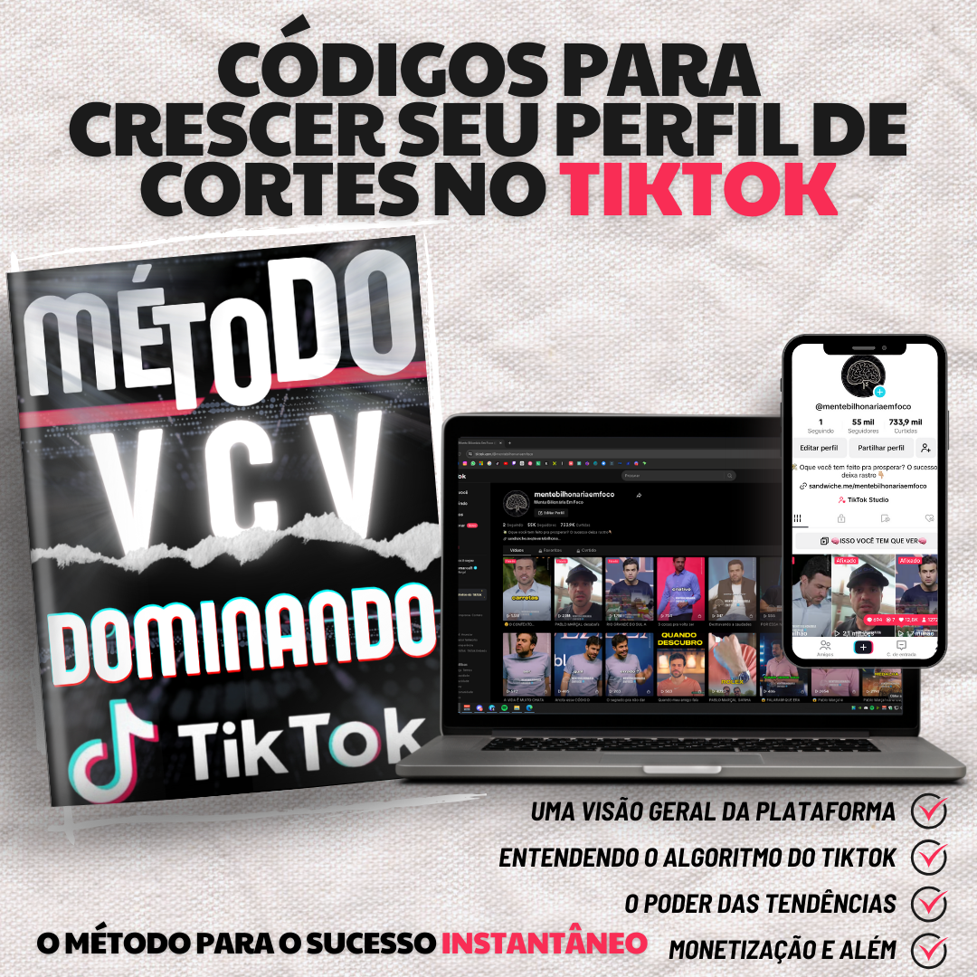 CÓDIGOS PARA CRESCER SEU PERFIL DE CORTES NO TIKTOK