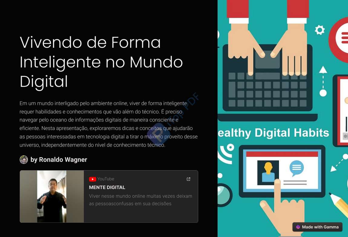 viva mente digital de maneira saudável