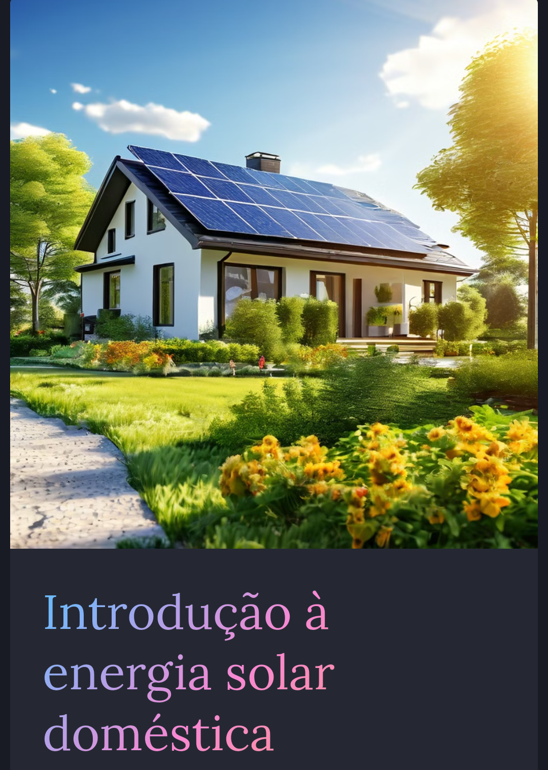 Energia Solar Doméstica