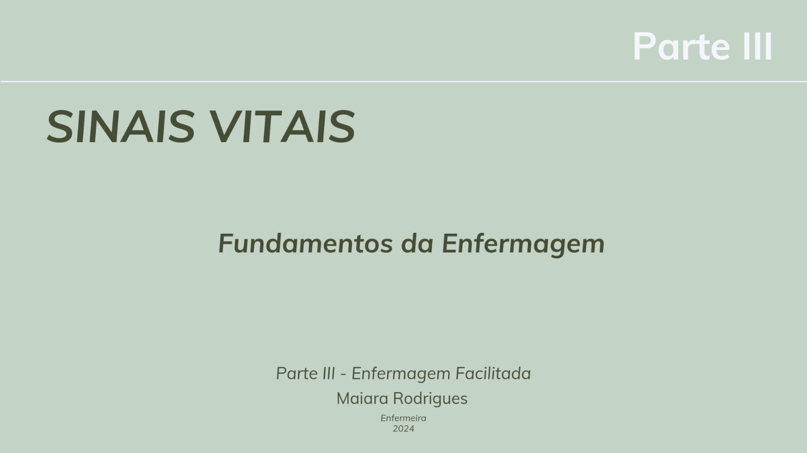 Fundamentos da Enfermagem - Sinais Vitais