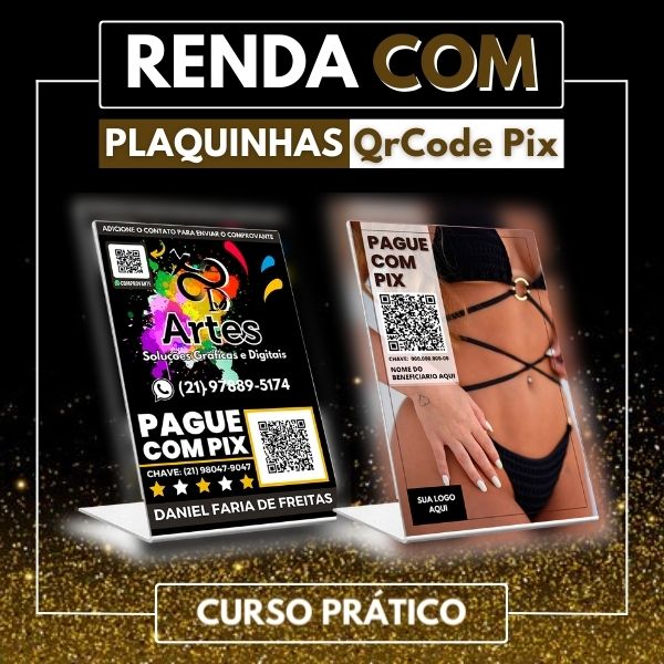 Renda com Plaquinha Qrcode Pix e Wi-Fi