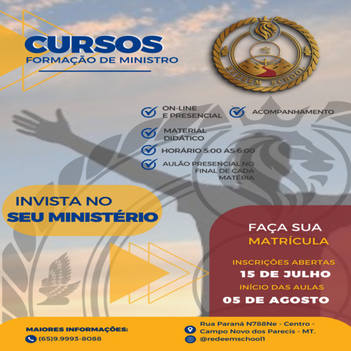 CURSO FORMAÇÃO DE MINISTROS